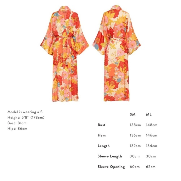 Nwt Spell & The Gypsy Tyler Maxi Robe Chili Red Size S/M - Picture 8 of 14